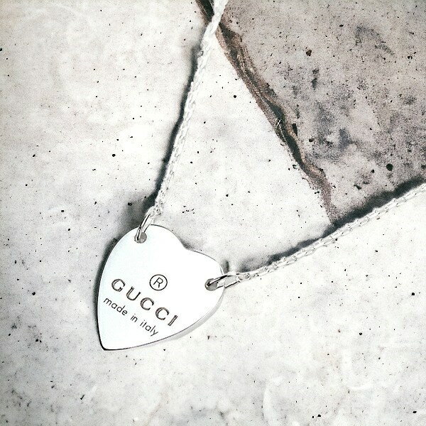 ネックレス GUCCI グッチ ハート ネックレス ブランド トレードマーク ペンダント sterling silver レディース 223512 J8400 8106 GUCCI専用BOX付 シルバー ジュエリー 結婚記念日 誕生日プレゼント ギフト