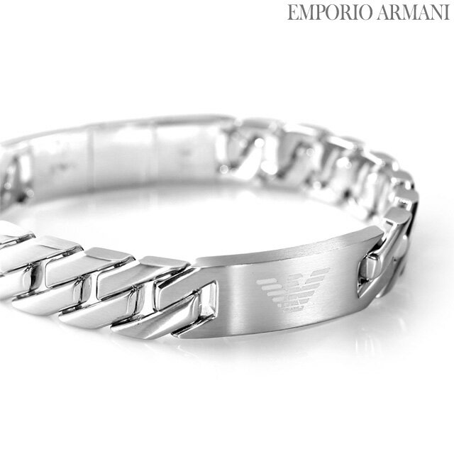 エンポリオ アルマーニ ブレスレット EMPORIO ARMANI ステンレススチール チェーン メンズ EGS2435040 シルバー アクセサリー ギフト 父の日 プレゼント 実用的