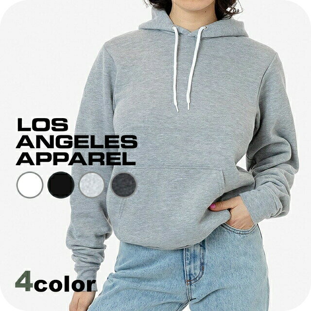 ロサンゼルスアパレル パーカー メンズ レディース ブランド LOS ANGELS APPAREL 8.2oz ドロップショルダー プルオーバー フード S M...