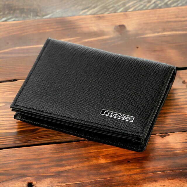 ＼先着★最大2000円OFFクーポン／ カルバンクライン カードケース メンズ ブランド CALVIN KLEIN Card Case Leather 革 レザー 31CK200003 ブラック 小物