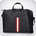 \2000円OFF+全品5倍★7/10限定/ バリー ビジネスバッグ メンズ ブランド BALLY 牛革 2WAY 6308443 ブラック レッド バッグ