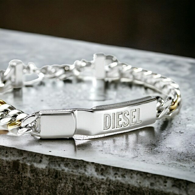 ディーゼル ブレスレット メンズ レディース ブランド DIESEL ステンレススチール DX1457931 シルバー ゴールド アクセサリー 父の日 プレゼント 実用的