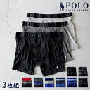 ＼7日10時まで★650円割引クーポン！全品10%OFF／ ポロ ラルフ ローレン ボクサーパンツ メンズ ブランド Polo Ralph Lauren Boxer Brief S M L 3枚セット 5タイプ ワンポイント 下着 アンダーウェア ブラック グレー ブルー ネイビー レッド 黒 赤 選べるモデル