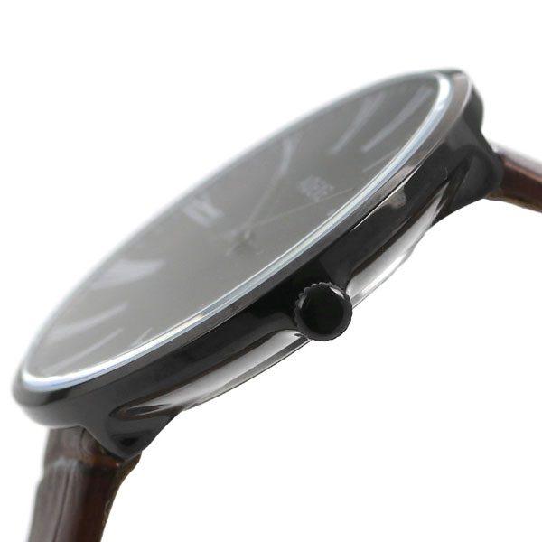 アデクス 時計 メンズ レディース 腕時計 1886A-05 ADEXE グランデ 40mm ブラック×ダークブラウン【あす楽対応】 アデクス 時計 メンズ レディース 腕時計 1886A-05 ADEXE グランデ 40mm ブラック×ダークブラウン【あす楽対応】