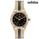 \さらに+4倍★今だけ!!/ アディダス CODE FOUR クオーツ 腕時計 メンズ レディース adidas AOSY22526 アナログ ブラック ゴールド グリーン 黒 ブランド おしゃれ 防水 軽い 華奢 プレゼント 実用的