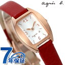 \さらに+4倍★今だけ!!/ アニエスベー 腕時計 マルチェロ トノー クオーツ レディース 革ベルト agnes b. FCSK905 アナログ ホワイト レッド 白 ブランド おしゃれ 防水 軽い 華奢 かわいい プレゼント 女性 実用的