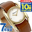 \7/15は全品10倍★さらに+7倍/ サルヴァトーレ フェラガモ ヴァラ クオーツ 腕時計 レディース Salvatore Ferragamo SFEL00319 アナログ ホワイト ブラウン 白 スイス製 高級 ブランド おしゃれ 防水 軽い 華奢 かわいい プレゼント 女性 実用的