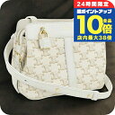 \7/15は全品10倍★さらに+7倍/【中古】 セリーヌ 斜め掛け ショルダーバッグ レディース ブランド CELINE トリオンフキャンバス ショルダーバッグ レザー ホワイト バッグ