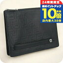 \7/15は全品10倍★さらに+7倍/【中古】 フェンディ クラッチバッグ メンズ ブランド FENDI クラッチバッグ レザー 7VA445 ブラック バッグ