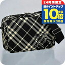 \7/15は全品10倍★さらに+7倍/ バ-バリ- ショルダーバッグ メンズ ブランド BURBERRY チェック 8092017 ブラック