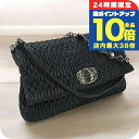 \7/15は全品10倍★さらに+7倍/【中古】 ミュウミュウ ショルダーバッグ レディース ブランド MIUMIU マテラッセ ショルダーバッグ レザー ブラック バッグ 斜めがけ 高級 おしゃれ プレゼント 女性 実用的 かわいい