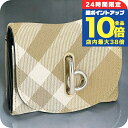 バ-バリ- 三つ折り財布 レディース BURBERRY チェック 8081783 ベージュ系 ウォレット ブランド 高級 おしゃれ プレゼント 実用的 敬老の日ギフト