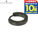ライオンハート ピアス ブランド LION HEART 正規品 シングルフープピアス メンズ 片耳 ブラック ステンレススチール アクセサリー レディース LHMP006NBK 記念日 誕生日プレゼント ギフト 父の日 プレゼント 実用的 敬老の日ギフト