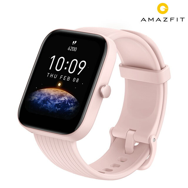 ＼4/27 09:59まで★先着2000円OFFクーポン／ アマズフィット amazfit Bip 3 ピンク スマートウォッチ ブランド 心拍数 血中酸素 Bluetooth 充電式クオーツ メンズ レディース SP170046C06 プレゼント ギフト