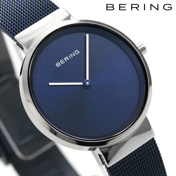 楽天腕時計のななぷれベーリング カービング メッシュ 31mm クオーツ レディース 14531-307 BERING 腕時計 ブランド ネイビー 時計 プレゼント ギフト