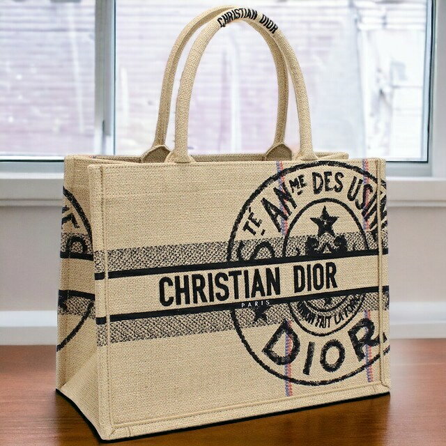 ディオール バッグ（レディース） ディオール トートバッグ レディース Christian Dior キャンバス イタリア M1296 ベージュ系 マルチカラー バッグ