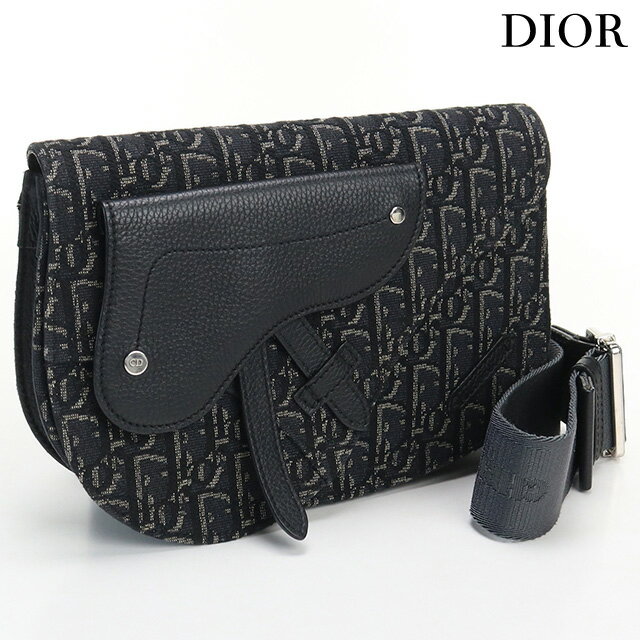 【中古】 クリスチャンディオール ボディバッグ レディース ブランド Christian Dior サドルショルダー 1ADPO095 ブラック