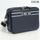 【中古】 クリスチャンディオール 斜め掛け ショルダーバッグ レディース ブランド Christian Dior ロゴショルダーバッグ レザー ブルー