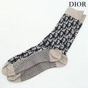 【中古】 クリスチャンディオール ソックス メンズ ブランド Christian Dior オブリーク ソックス 023MC08AT 105 189 ベージュ