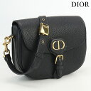 【中古】 クリスチャンディオール 斜め掛け ショルダーバッグ レディース ブランド Christian Dior ボビー バッグ ミディアム レザー M9319 UBBN M900 ブラック