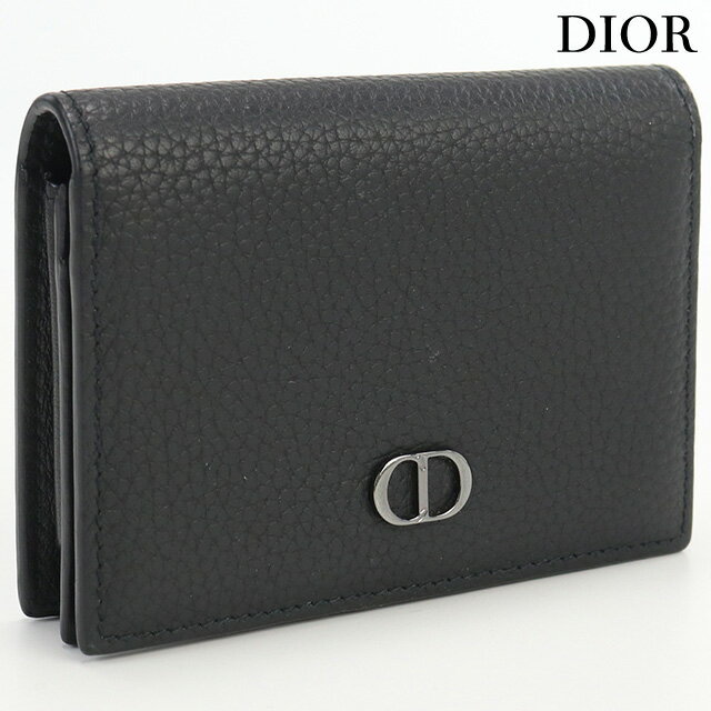 【中古】 クリスチャンディオール 名刺入れ メンズ ブランド Christian Dior ビジネスカードホルダー カーフスキン 2ESCH136CDI ブラック