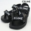 ＼7日10時まで★8,420円割引クーポン！全品10%OFF／【中古】 セリーヌ サンダル レディース ブランド CELINE レオ ストラッピーサンダル ナイロン 346742208C 38AW ブラック