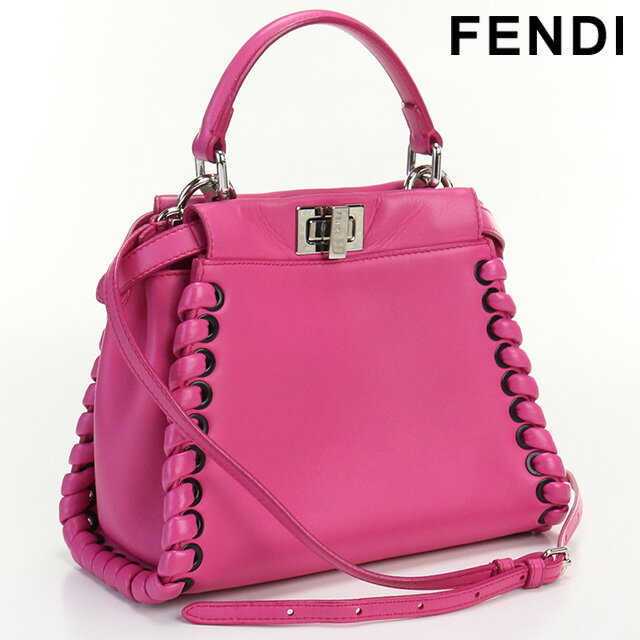 ＼21日10時まで★20,910円OFFクーポン！全品10%OFF／【中古】 フェンディ ハンドバッグ レディース ブランド FENDI ピーカブーミニ レザー 8BN244 ZGI ピンク