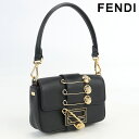 【中古】 フェンディ ショルダー レディース ブランド FENDI FENDACE ミニ バケット レザー 8BS066 AJT6 F0KUR ブラック