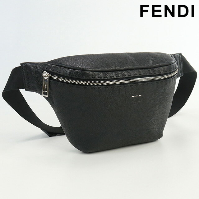 ＼27日02時まで★先着2000円OFFクーポン／【中古】 フェンディ ボディバッグ メンズ ブランド FENDI ウエストバッグ レザー 7VA434 A4CK F0GXN ブラック