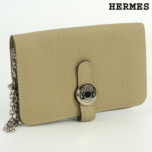 ＼5/10限定★先着2100円OFFクーポンにさらに+3倍／【中古】 エルメス 小銭入れ ユニセックス ブランド HERMES ドゴン コインケース トゴ ベージュ