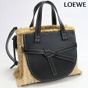 【中古】 ロエベ ハンドバッグ レディース ブランド LOEWE ゲートトップハンドルバッグ ラフィア 329.13.U61 ブラック