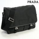 ＼先着2100円OFFクーポンにさらに最大+9倍／【中古】 プラダ 斜め掛け ショルダーバッグ メンズ ブランド PRADA メッセンジャーバッグ ナイロン 2VD768 064 F0002 ブラック