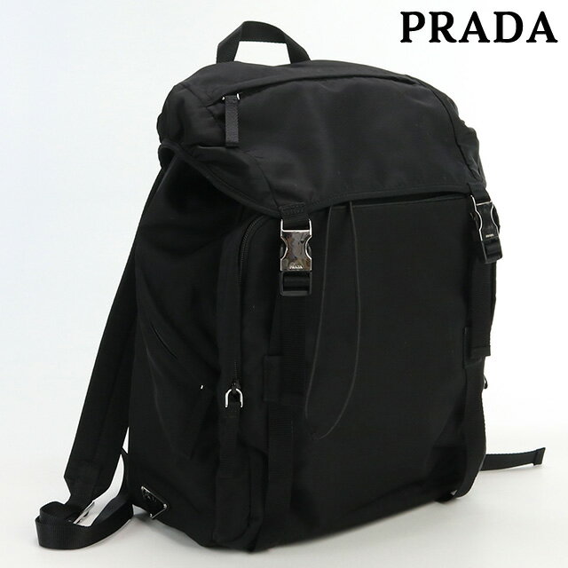 ＼5/10限定★先着2100円OFFクーポンにさらに 3倍／【中古】 プラダ リュック メンズ ブランド PRADA ナイロンバックパック ナイロン 2VZ062 ブラック