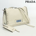 【中古】 プラダ 斜め掛け ショルダーバッグ レディース ブランド PRADA エティケット 2WAYバッグ レザー 1BD082 PE0 F0SCC ホワイト