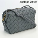 【中古】 ボッテガヴェネタ 斜め掛け ショルダーバッグ レディース ブランド BOTTEGA VENETA イントレチャート ミニ ループ カメラバッグ レザー 680254 グレー バッグ