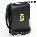 【中古】 バーバリー 斜め掛け ショルダーバッグ レディース ブランド BURBERRY TB ロビンバッグ レザー 8030348 ブラック バッグ