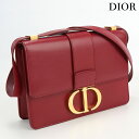 【中古】 クリスチャンディオール 斜め掛け ショルダーバッグ レディース ブランド Christian Dior 30モンテーニュ バッグ レザー レッド バッグ