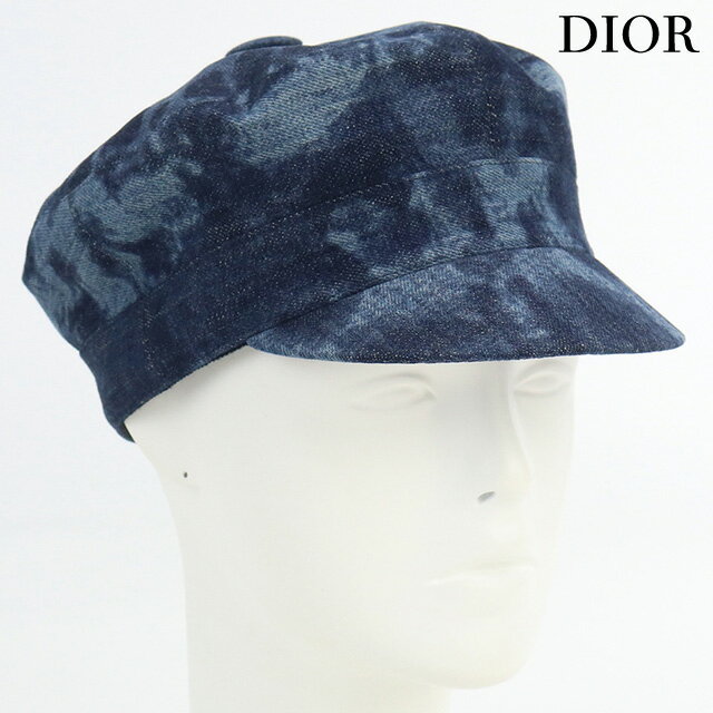【中古】 クリスチャンディオール キャスケット ユニセックス ブランド Christian Dior デニムキャスケット コットン 92KAL920I130 ブルー 帽子