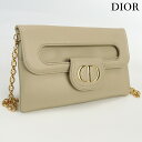 【中古】 クリスチャンディオール クラッチバッグ レディース ブランド Christian Dior ディオールダブル レザー M8641 UBBU ベージュ バッグ