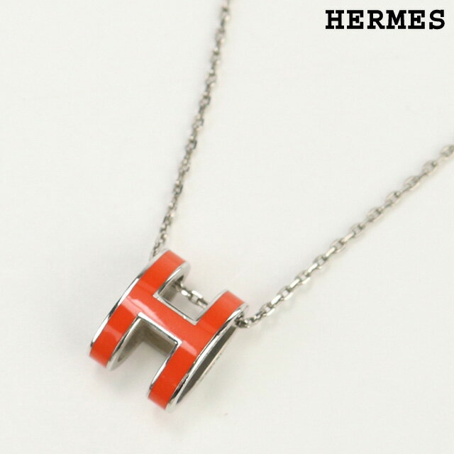 ＼16日2時まで★先着2100円OFFクーポン／ エルメス ネックレス レディース ブランド HERMES ポップアッシュ ネックレス メタル オレンジ アクセサリー