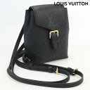 【中古】 ルイヴィトン リュック レディース ブランド LOUIS VUITTON アンプラント タイニー バックパック レザー M80596 ブラック バッグ