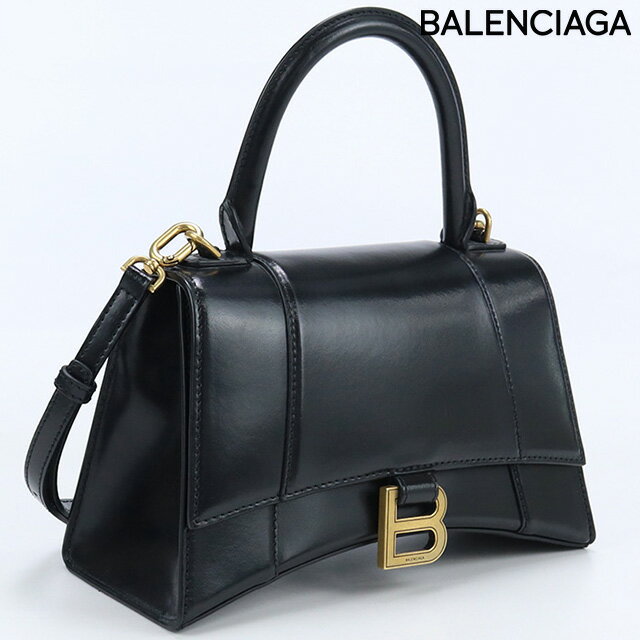 ＼21日10時まで★19,520円OFFクーポン！全品10%OFF／【中古】 バレンシアガ ハンドバッグ レディース ブランド BALENCIAGA アワーグラス スモールバッグ カーフ 593546 1QJ4M 1000 ブラック バッグ