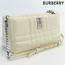 【中古】 バーバリー 斜め掛け ショルダーバッグ レディース ブランド BURBERRY スモール ローラジップバッグ レザー 8046227 ホワイト バッグ