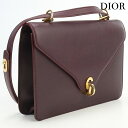 【中古】 クリスチャンディオール 斜め掛け ショルダーバッグ レディース ブランド Christian Dior ショルダーバッグ レザー パープル バッグ