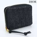 【中古】 クリスチャンディオール 小銭入れ レディース ブランド Christian Dior トロッター コインケース レザー ブラック 財布