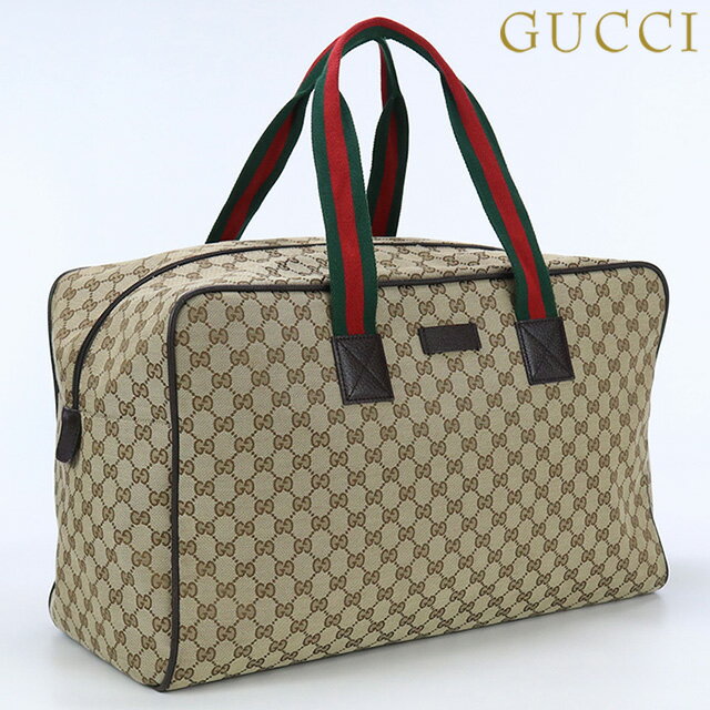 ＼21日10時まで★11,190円OFFクーポン！全品10%OFF／【中古】 グッチ ボストンバッグ ユニセックス ブランド GUCCI GGキャンバス ボストンバッグ キャンバス 146310 ベージュ バッグ