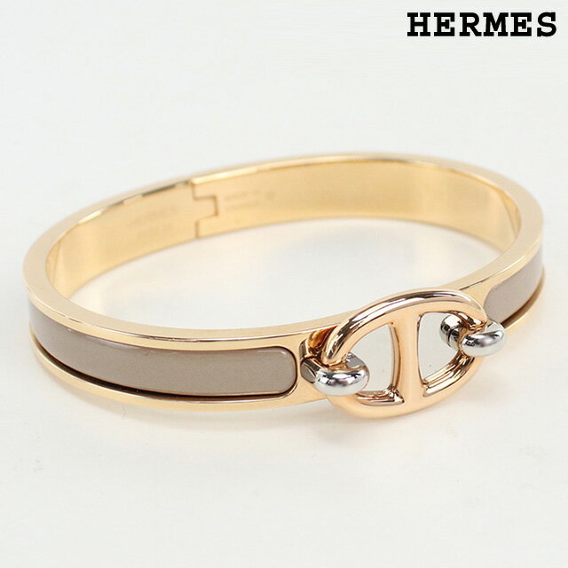 ＼21日10時まで★9,800円OFFクーポン！全品10%OFF／【中古】 エルメス バングル レディース ブランド HERMES ミニクリック シェーヌダンクル メタル ゴールド アクセサリー