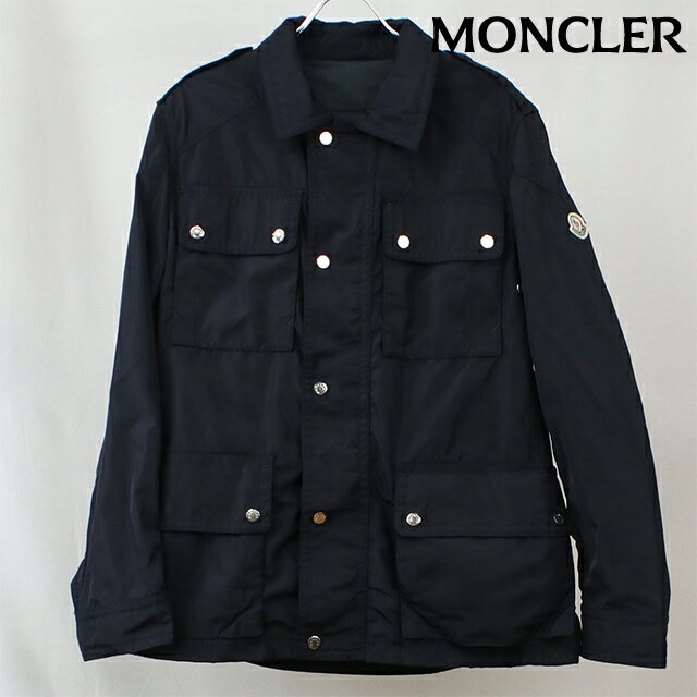 【中古】 モンクレール コート ジャケット メンズ ブランド MONCLER ミリタリージャケット ポリエステル100% 42040 50 54010 ネイビー ウェア