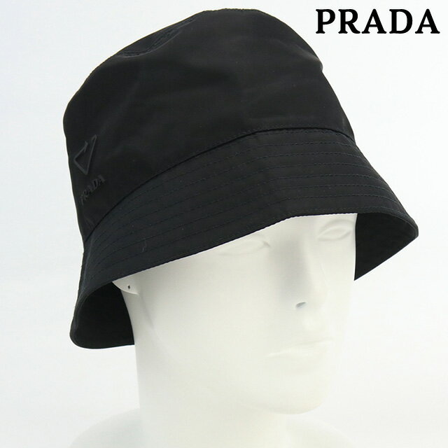 ＼21日10時まで★6,610円OFFクーポン！全品10%OFF／【中古】 プラダ バケットハット レディース ブランド PRADA ポリアミド 2HC137 2DRT ブラック 帽子