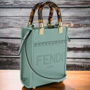 【中古】 フェンディ ハンドバッグ レディース ブランド FENDI サンシャイン ショッパー ミニ レザー 8BS051 ABVL F03HW グリーン バッグ